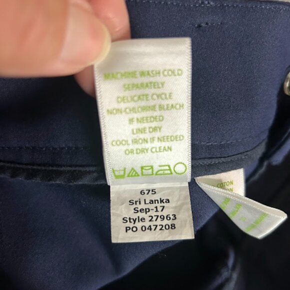 Lilly Pulitzer‎ Chantal Dinner Pants Womens 4 Navy Slim Ankle Classic Preppy - Picture 2 of 4